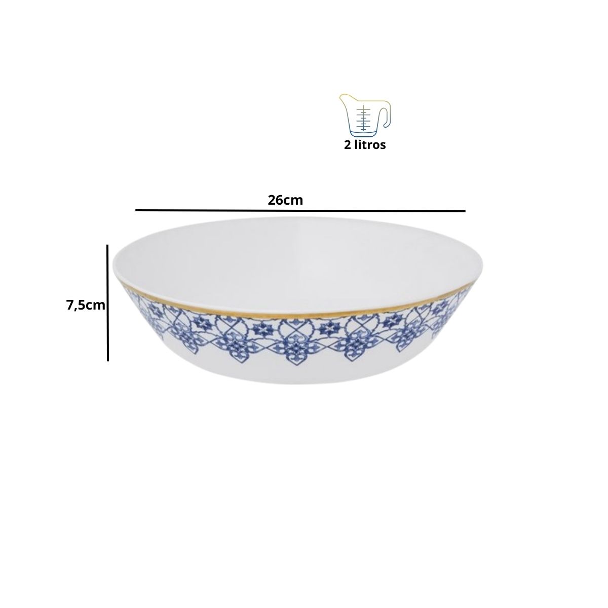 Saladeira 26cm Coup Lusitana Porcelana Oxford - Image 2