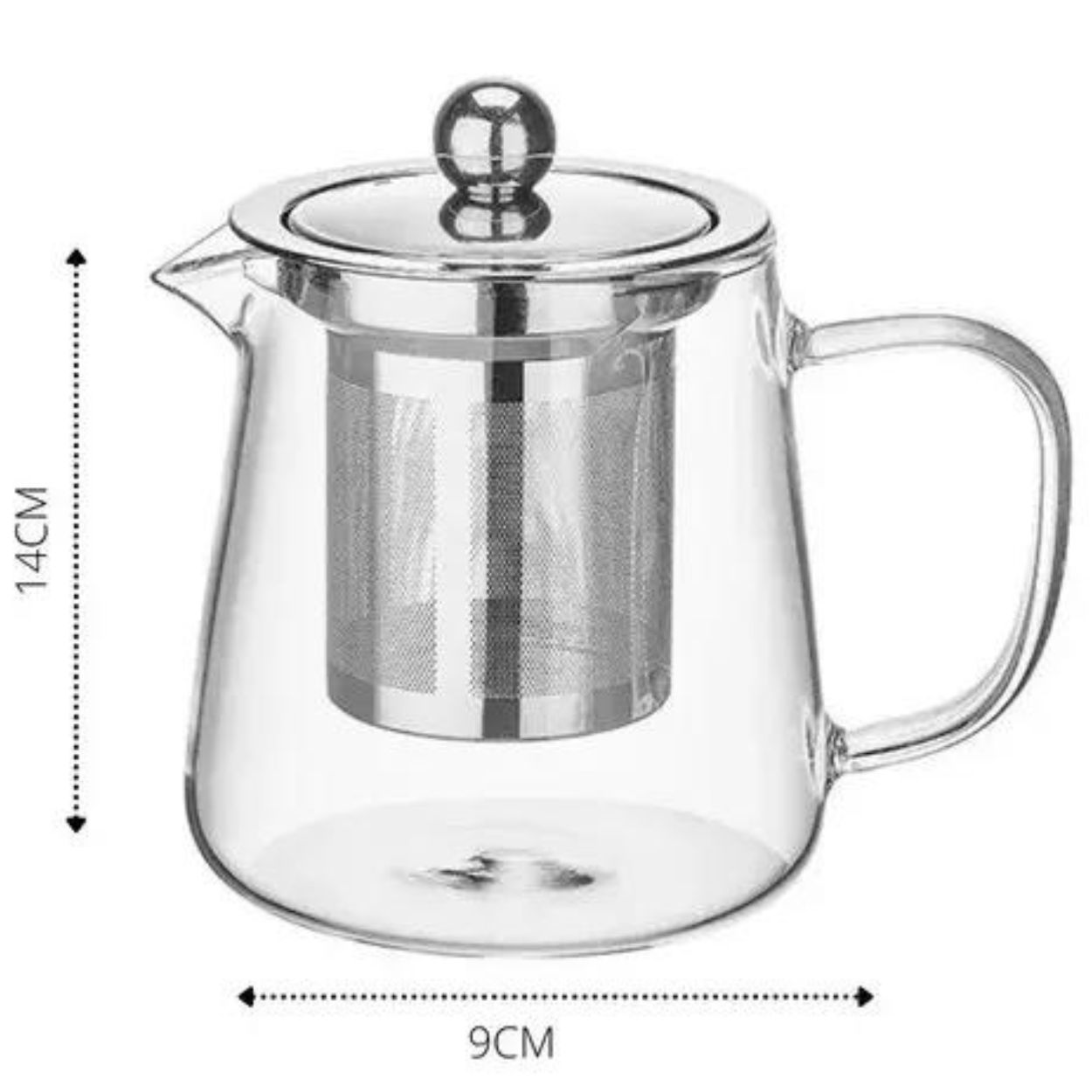 Chaleira Bule Vidro Com Infusor Vai Direto Ao Fogo 750ml - Image 6