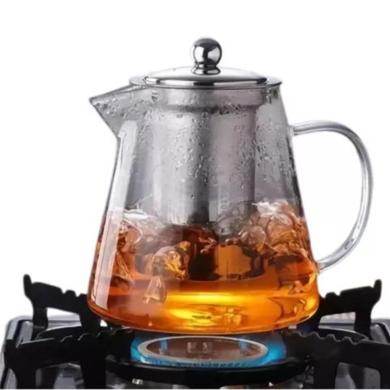 Chaleira Bule Vidro Com Infusor Vai Direto Ao Fogo 750ml - Image 2