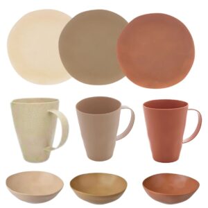 Prato Raso Sobremesa Bowls Caneca Fibra Pinho 24un 3 cores