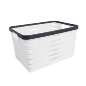 Cesta Organizadora Plástico 25,5x18xA15cm Branca 2un Dynasty