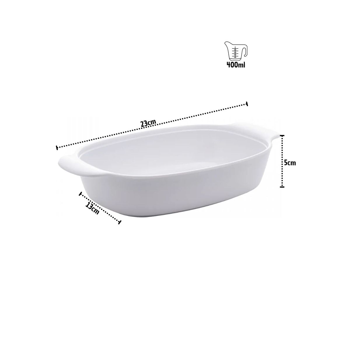 Travessa Oval de Melamina Branca 2pç Milão - Image 3