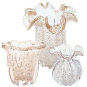 Vaso Murano Decoração 3pç Italy