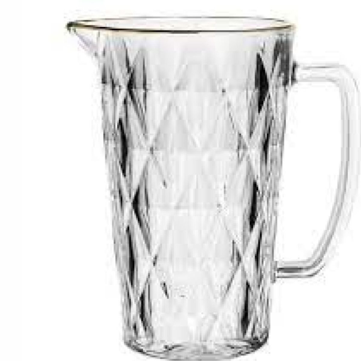 Jarra, Taça Agua e Sobremesa 13pç Diamond Fio de Ouro - Image 3