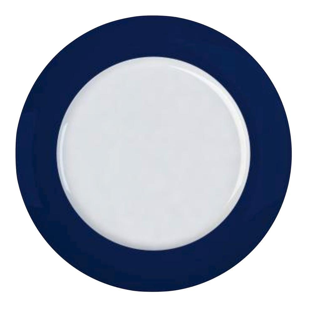 Prato Raso Versa Azul Marinho 27,5cm 6un Porcelana Germer