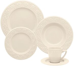 Aparelho de Jantar e Chá 30pcs Mendi Marfim Oxford