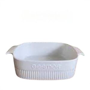 Assadeira Travessa Refrataria Porcelana Branca 21x21x7cm Germer