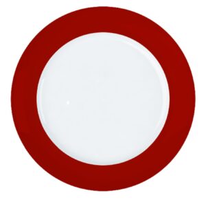 Prato Sobremesa Versa Vermelho Natal 20cm 6un Porcelana Germer