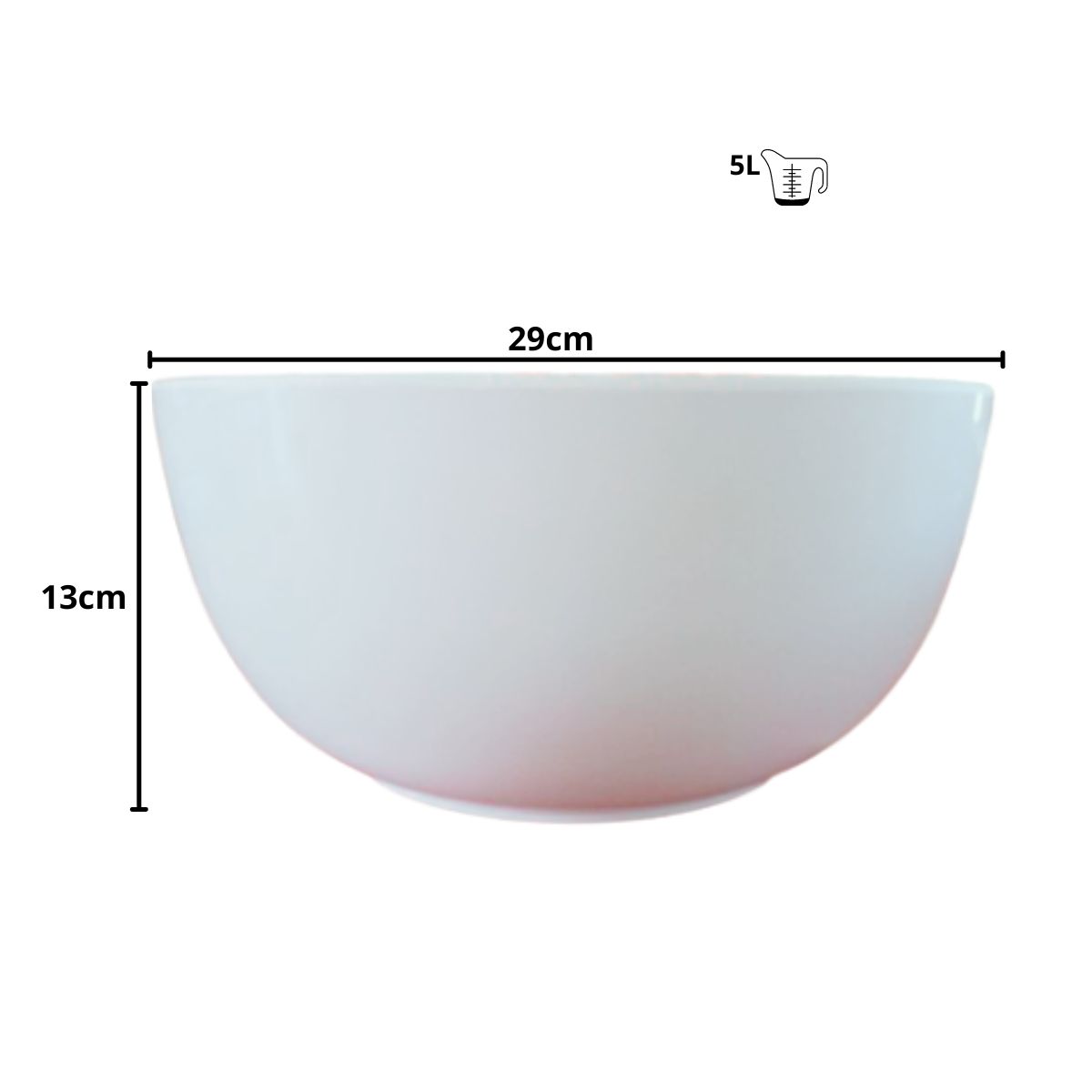 Saladeira Tigela Bowl Melamina Branca 29x13cm 5L Wolff - Image 4
