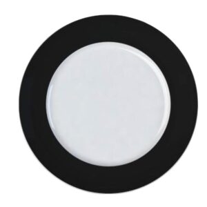 Prato Raso Versa Preto 27,5cm 6un Porcelana Germer