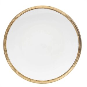 Prato Raso 27cm Porcelana Fio Ouro Paddy 6un Wolff