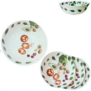 Saladeira 27cm e Bowls 20cm Porcelana 5pç L`Hermitage