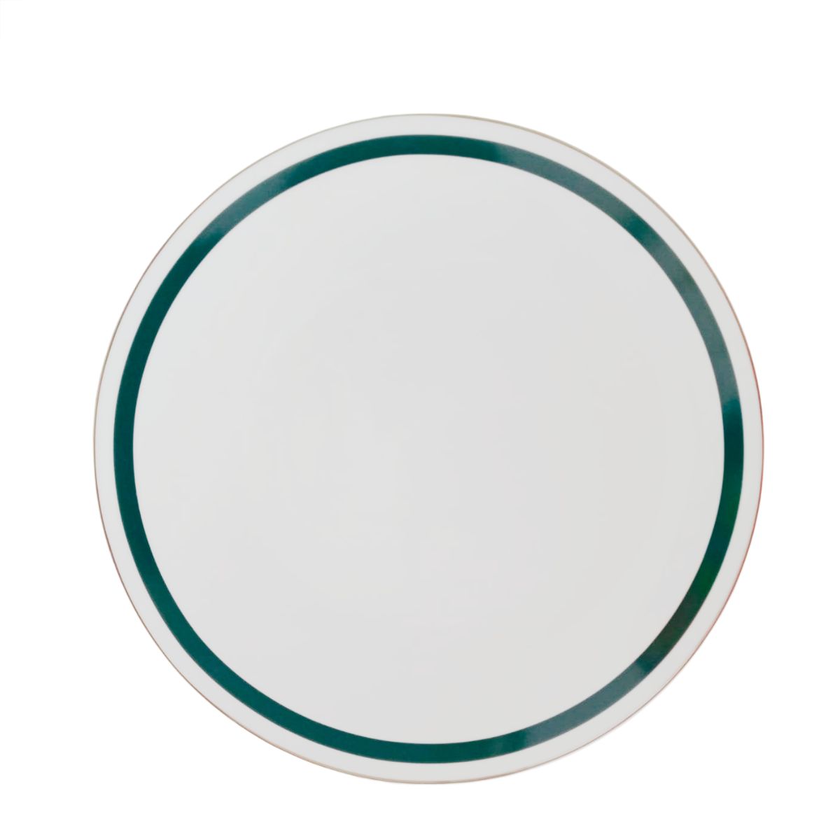 Prato Sobremesa Filete Ouro e Verde 20cm 6un Trés Classic L`Hermitage
