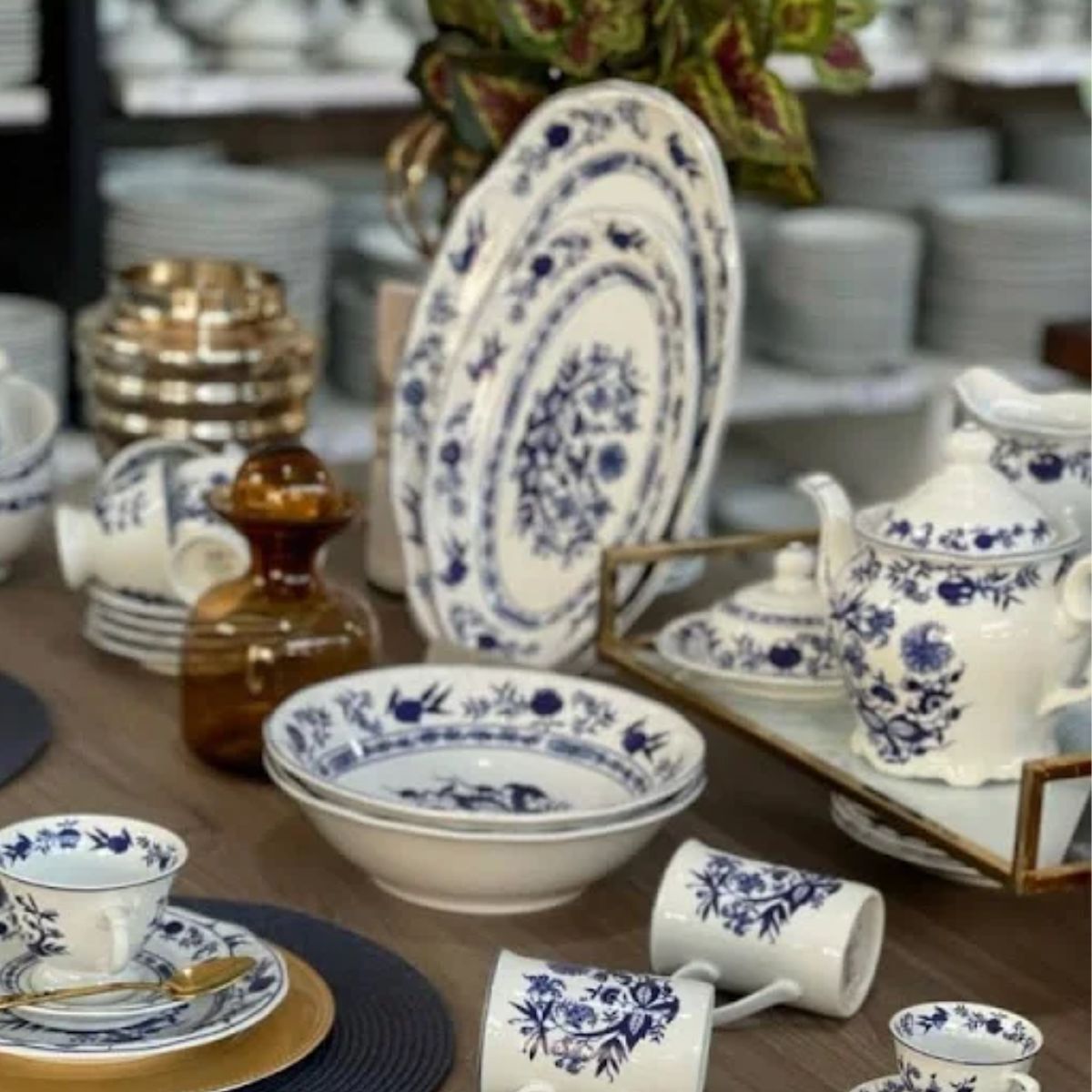 Travessas e Saladeira Cebolinha 4pç Porcelana Schmidt - Image 3