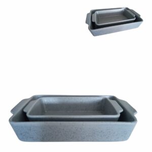 Assadeira,Travessa Refratária 2un com Alça Mist Cinza Matte  Wolff