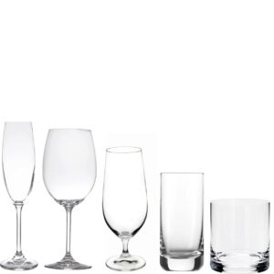 Jogo Taças e Copos Cristal com Titânio Gastro 30un  Bohemia