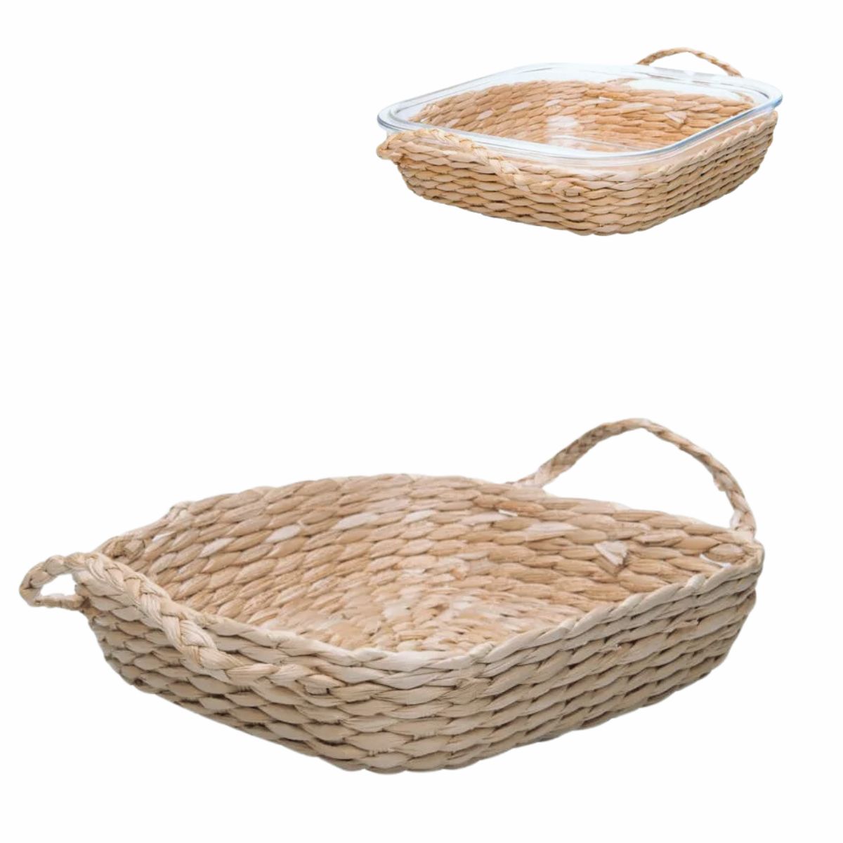 Travessa e Assadeira Refratárias 1un 21x19x6cm com Suporte de Fibra Natural Wolff - Image 3