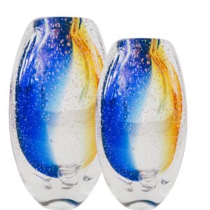 Vaso Murano Decoração 2pç Aurora Mek