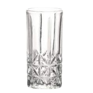 Jogo Copos Vidro Lapidados Altos 6un 260ml Stella