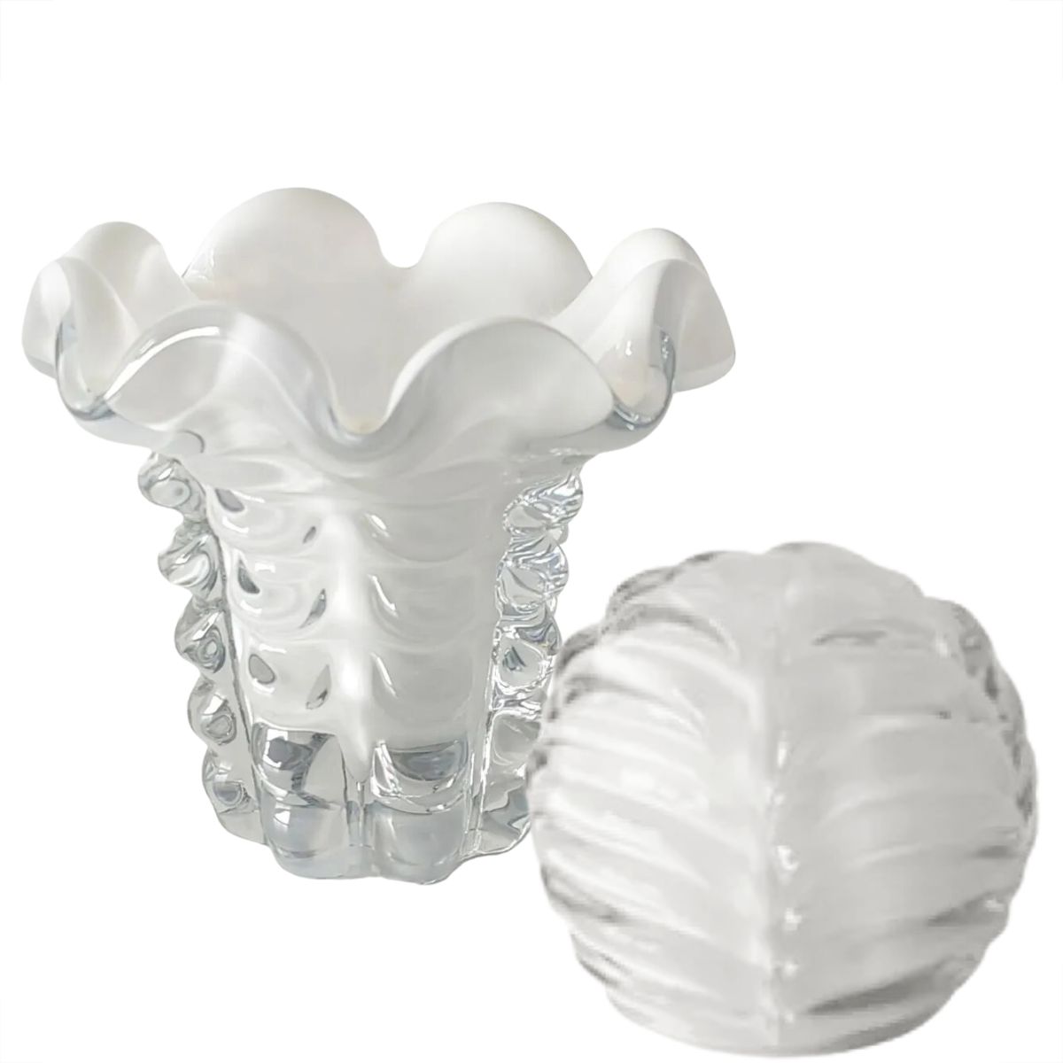 Vaso Branco Murano Decoração 14,5x14cm Torcello Mek - Image 4