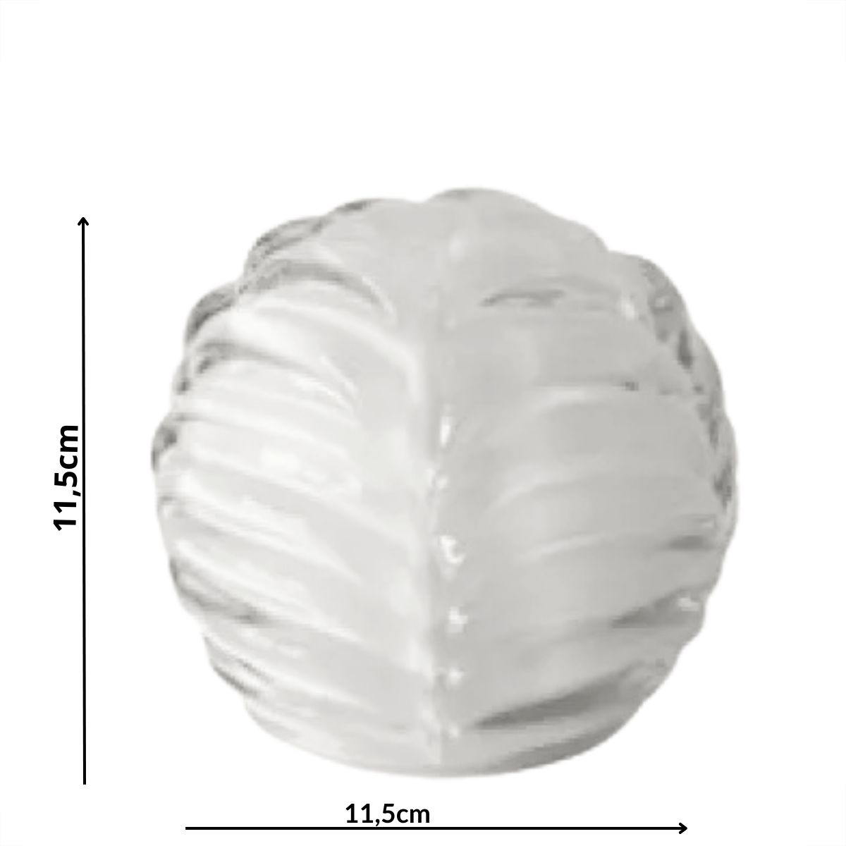 Esfera Decorativa Murano Branco Leitoso 11,5cm diametro Torcello Mek - Image 3