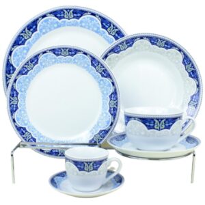 Aparelho de Jantar, Cha Café 42pç Perca Porcelana Super White Wolff