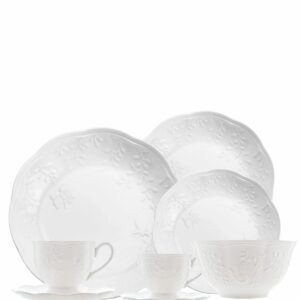 Aparelho de Jantar e Chá 48pçs Porcelana New Bone Butterfly Flower Lyor