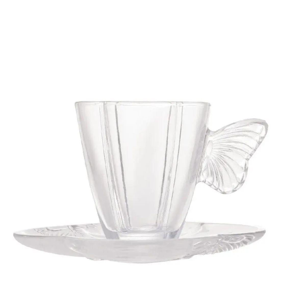 Xícara para Chá e Cafe e Açucareiro Vidro Butterfly 17pç Wolff - Image 3