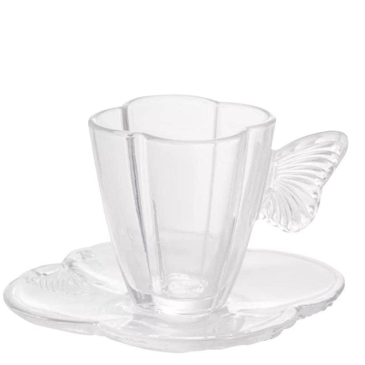 Xícara para Chá e Cafe e Açucareiro Vidro Butterfly 17pç Wolff - Image 2