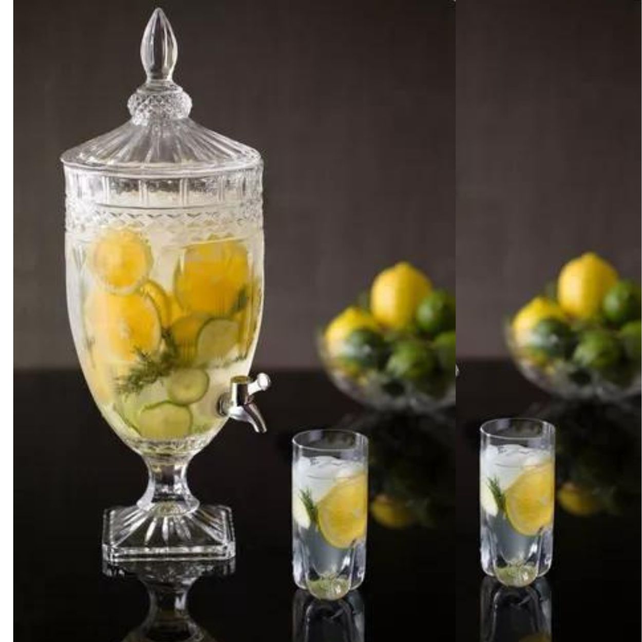 Suqueira Dispenser em Cristal para Suco Brandon 4,5Litros Wolff - Image 4