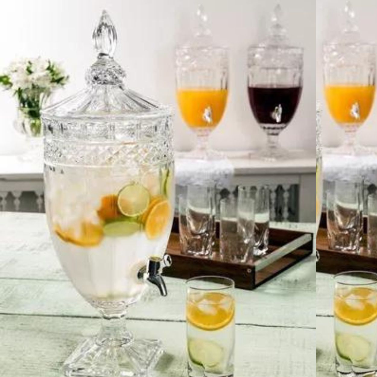 Suqueira Dispenser em Cristal para Suco Brandon 4,5Litros Wolff - Image 3