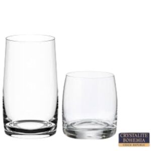 Jogo Copos Cristal Longdrink e Whisky 12un Pavo Bohemia