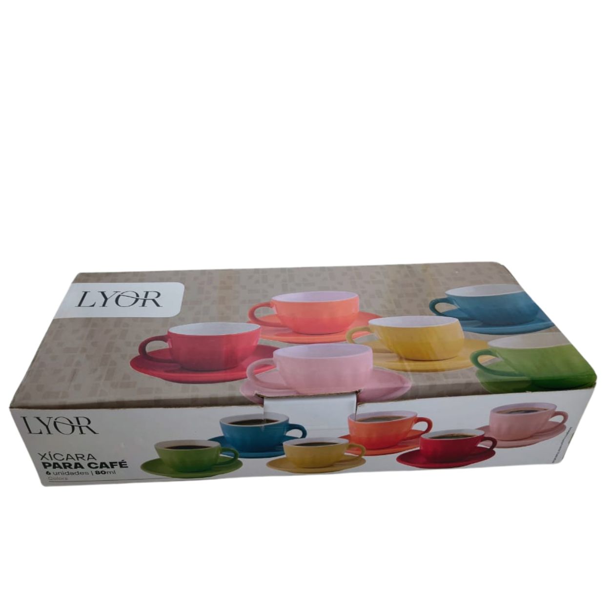 Xícara para Cafe Colors 80ml 6un Lyor - Image 5