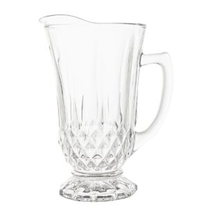 Jarra de Vidro 1,25litros Diamante Lapidada para Festas Agua Sucos e Refrigerantes