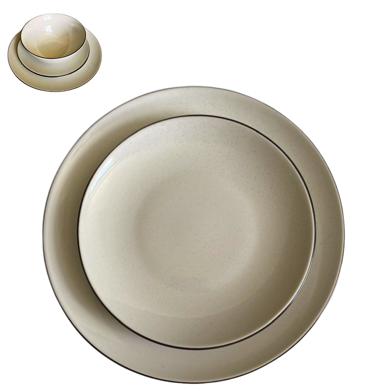Aparelho de Jantar e Chá 24pç Serve 6pessoas Cerâmica Zimbros - Image 5