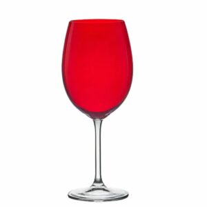 Jogo Taças Agua ou Vinho Cristal Gastro Vermelha 580ml 6un Bohemia