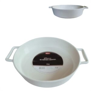 Assadeira ,Travessa Branca 1un Redonda c/ Alça 28x22x6,5 Santis