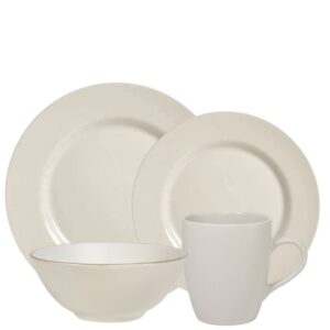 Aparelho de Jantar e Chá 24pç Serve 6pessoas Cerâmica Mariscal Areia