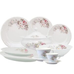 Baixela Serviço Jantar Eterna 46pç para 6 pessoas Porcelana Schmidt