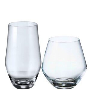 Jogo Copos Cristal Grus para Whisky e Long Drink 12un Bohemia