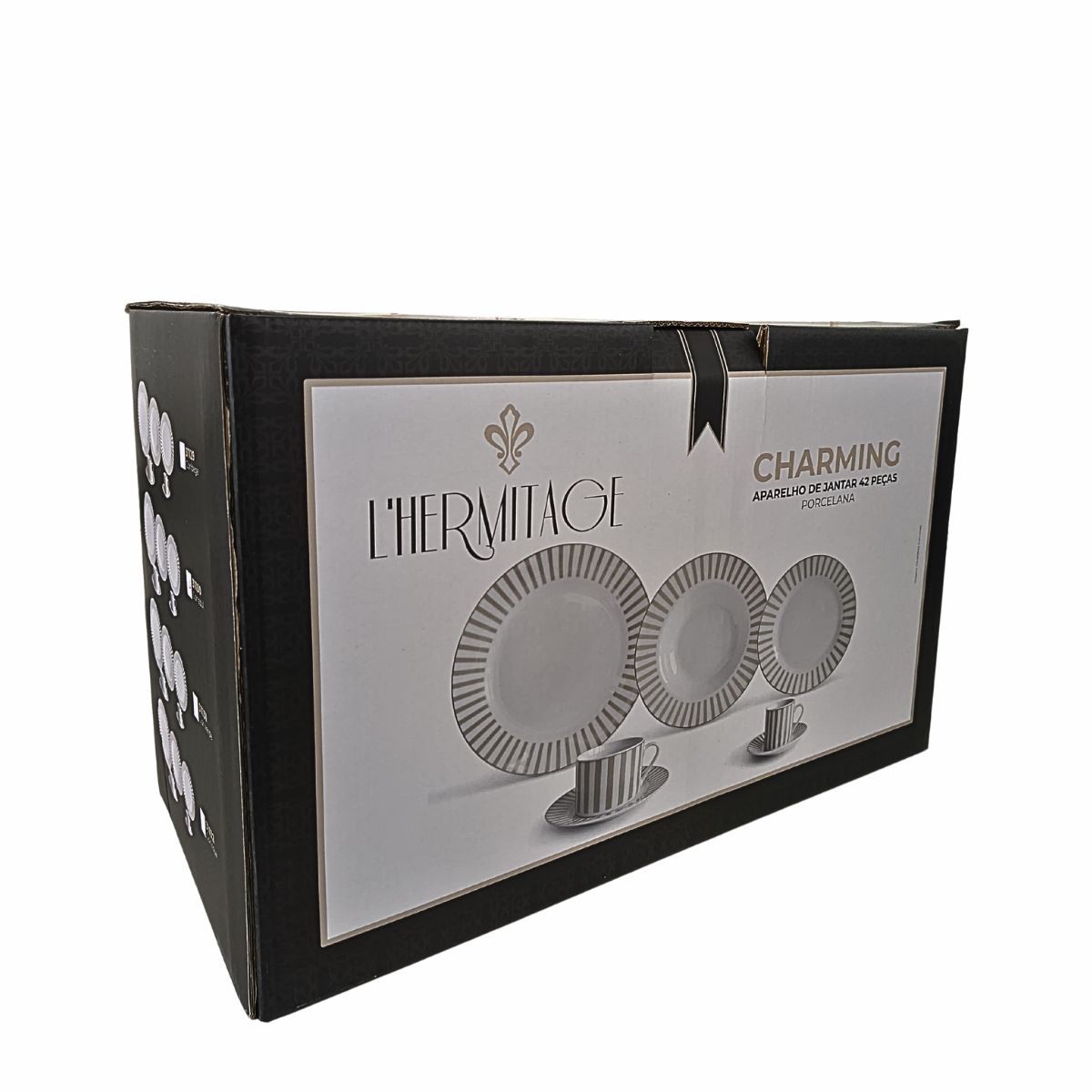 Aparelho de Jantar e Chá 42pçs Charming Bege Porcelana Borda Ouro L`Hermitage - Image 6