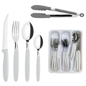 Jogo de Talheres com Porta Talher 26pç Branco Lehavi