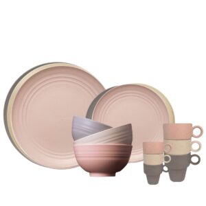 Prato Raso, Sobremesa, Bowl e Xicaras 30un Fibra de Pinho Piscinas Fazendas