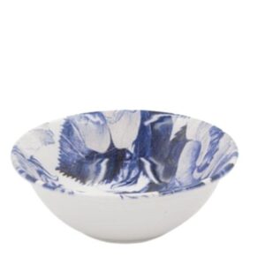 Bowl Cerâmica 6un Floral Azul 15x4cm 400ml Cim Toys