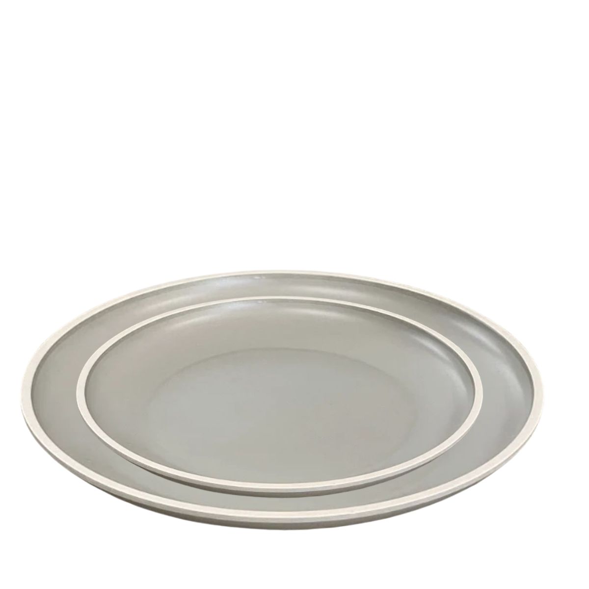 Prato Sobremesa Melamina Cinza 20cm 6un Class Wolff - Image 3