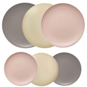 Prato Raso e Sobremesa 12un Fibra de Bambu para Festas, Piscinas