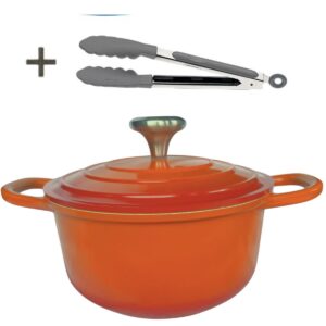 Panela Caçarola Laranja Cerâmica 28cm 7,0litros 4mm Chef Florença