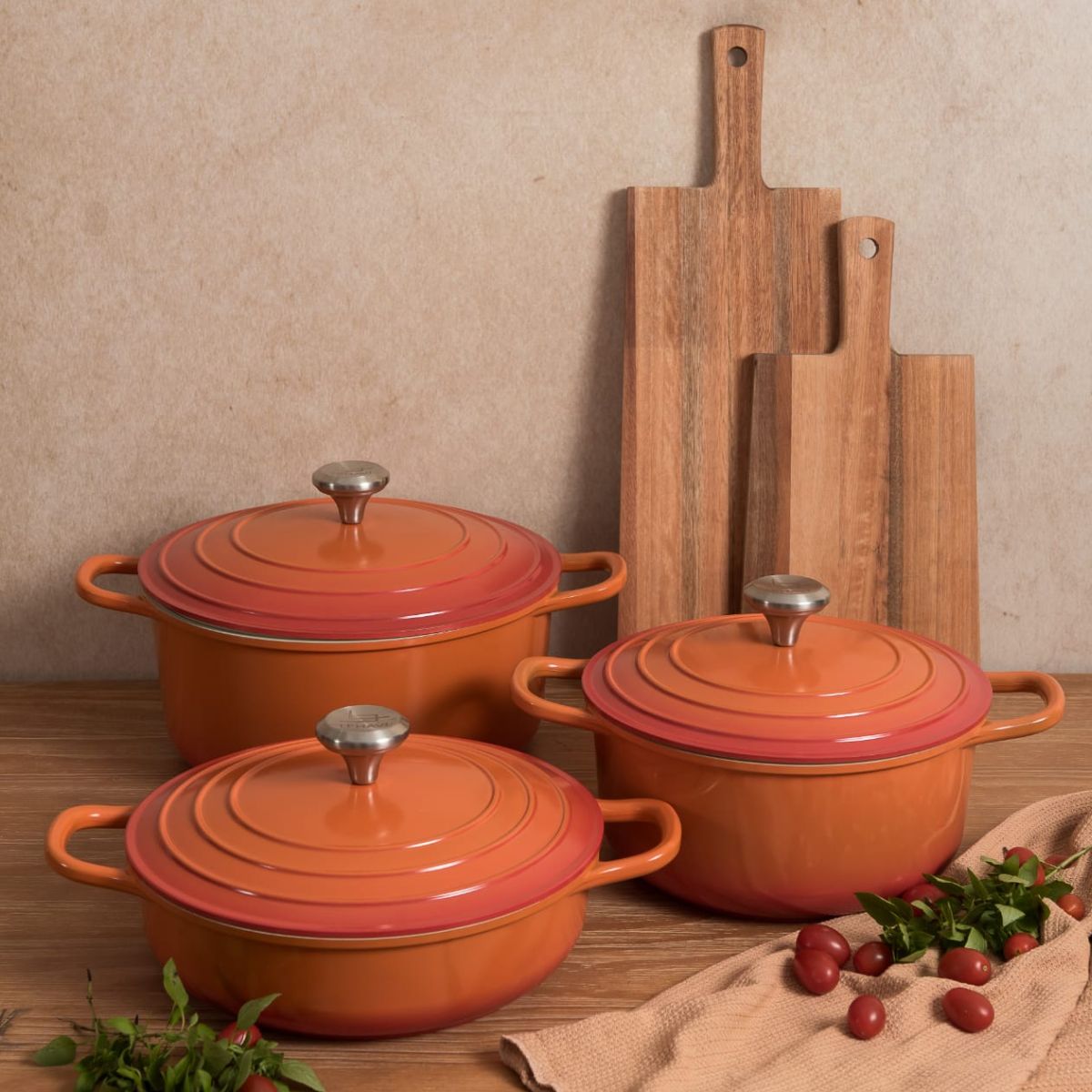 Panela Caçarola Laranja Cerâmica 26cm 3,4litros 4mm Chef Florença - Image 5