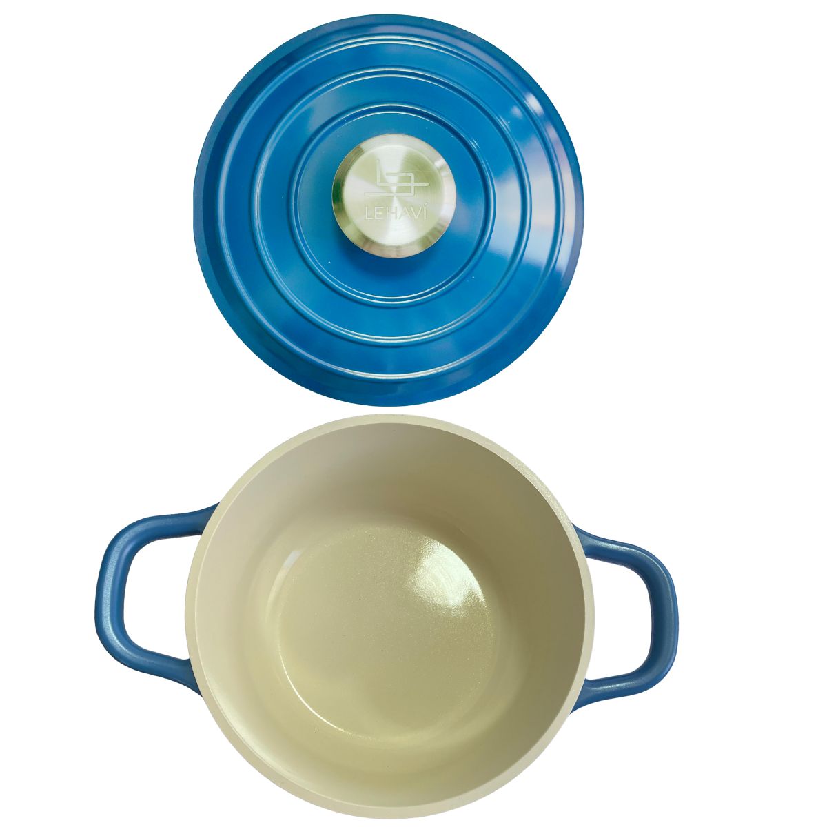 Panela Caçarola Azul Cerâmica 28cm 7,0litros 4mm Chef Florença - Image 3