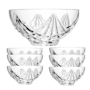 Saladeira com Bowls para Sobremesa Lapidado 7pç Presente Wolff